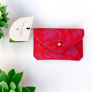 Kate Spade Red Floral Women's Card Holder